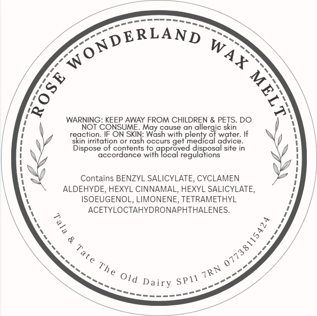 Wonderland Rose Wax Melt