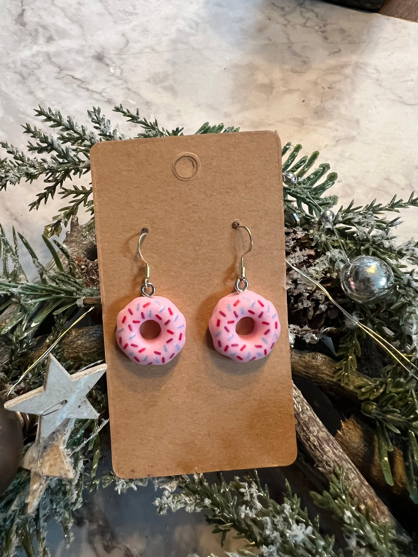 Sterling silver donut earrings